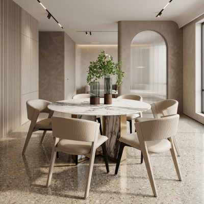 Luxe eetkamer set eettafel 6x stoelen eetkamergroep design eetgroep nieuw