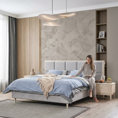 Ontwerp slaapkamer set bed + 2x nachtkastjes Luxe tweepersoonsbed