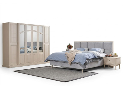 Slaapkamerset Luxe Compleet Bed 2x Nachtkastje Kledingkast Modern 4-delig