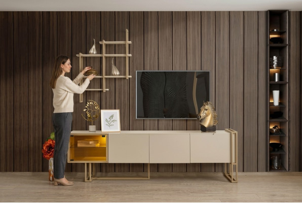 TV-laagbordschrank dressoir ladekast bijzettafelkast met plank