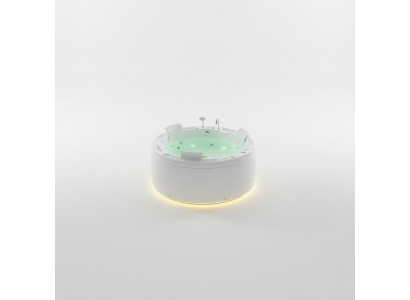 Luxe whirlpool bad ronde badkuip met verlichte waterval LED-verlichting .