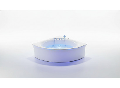 Eckbad met watermassagebad hoekbad whirlpool. Ergonomisch design met waterval LED-verlichting.