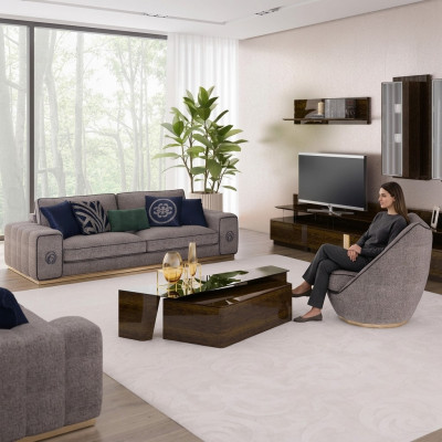 Sofa set woonkamer Compleet 5-delig bankstellen bank Modern fauteuil met salontafel
