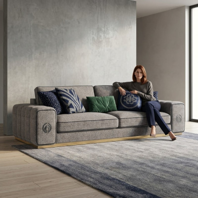 Modern Grijs Bankstel Luxe Meubels Woonkamer Inrichting Meubels