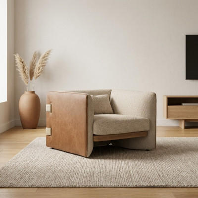 Luxe Moderne Fauteuil Bekleding Woonkamer Textiel Zitsessel