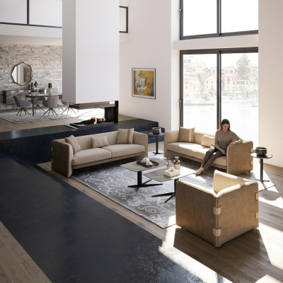 Luxe woonkamer set 7-delig gestoffeerde bankstel driezitsbank textiel fauteuil nieuw