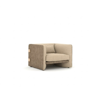 Fauteuil Bekleding Stof Modern Woonkamer Zit Ontwerp Beklede Fauteuil Inrichting
