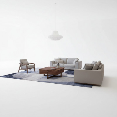 Woonkamer Grijs Bankstel 2x Bankstellen Tweezits Design Fauteuil Luxueuze Inrichting