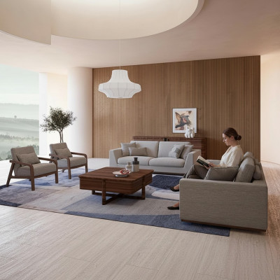 Ontwerp bankstel 3-delig Tweezitsbank Bankstel 2x fauteuil Woonkamer
