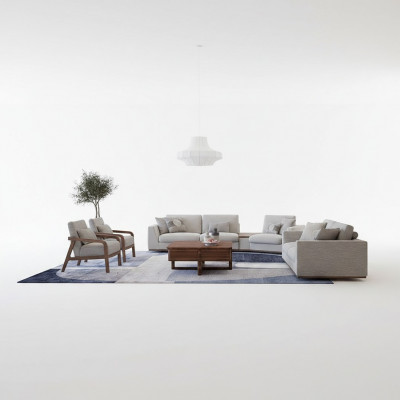 Woonkamerset 4-delig Tweezitsbank met driezitsbank Sofa Bekleding Textiel 2x Fauteuil Nieuw  Woonkamerset 4-delig Tweezitsbank met driezitsbank Bank Bekleding Textiel 2x Fauteuil Nieuw