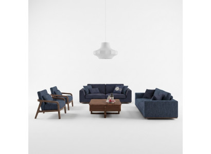 Woonkamer Modern Stoffenbank Tweezitter Bank Luxe Design Inrichting