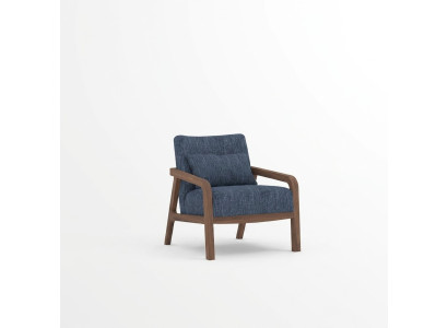 Modern stoel ontwerp inrichting woonkamer Blauw Stof Bankstof Nieuw.