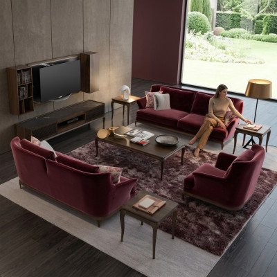 Luxe Nieuwe bankstel Woonkamer Inrichting Ontwerp Stoffen Bank Fauteuil