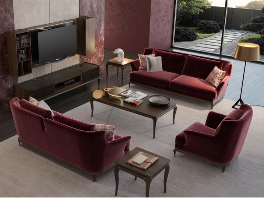 Luxe Nieuwe bankstel Woonkamer Inrichting Ontwerp Stoffen Bank Fauteuil