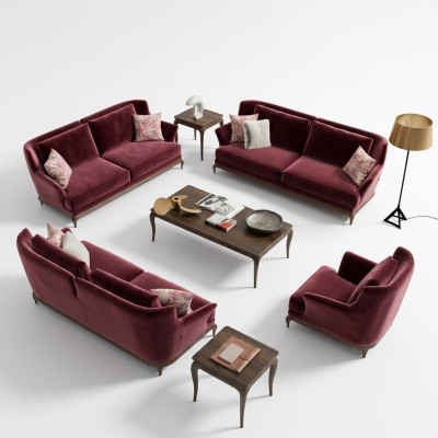 Luxe Nieuwe bankstel Woonkamer Inrichting Ontwerp Stoffen Bank Fauteuil