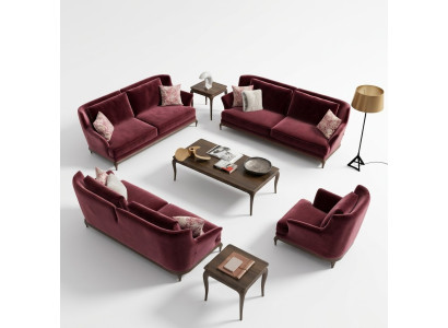 Luxe Nieuwe bankstel Woonkamer Inrichting Ontwerp Stoffen Bank Fauteuil