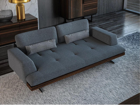 Ontwerp Grijs Bankstel Driepersoons Bank Woonkamer Ontwerp Modern Interieur
