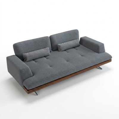 Ontwerp Grijs Bankstel Driepersoons Bank Woonkamer Ontwerp Modern Interieur