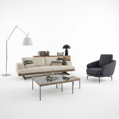 Woonkamerbankstel Driepersoonsbank Bank Ontwerpfauteuil Modern Salontafel Nieuw