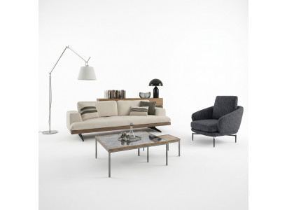 Woonkamerbankstel Driepersoonsbank Bank Ontwerpfauteuil Modern Salontafel Nieuw