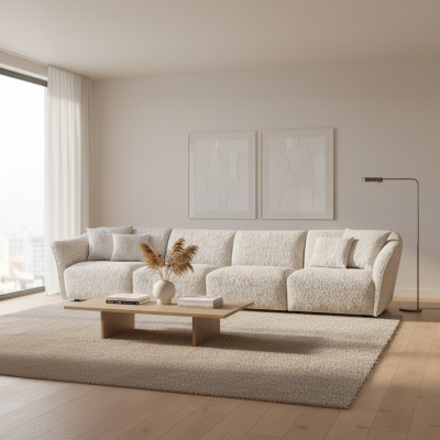 Woonkamer gestoffeerde meubels Textiel bank Bank Vierzitter Modern Design Meubels.