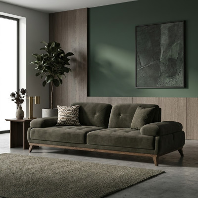 Grijze bank Tweezits bank Meubels Luxe woonkamer Bekleding Stof