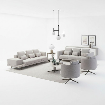 Compleet set 6-delig 2x bank van drie nieuw 2x fauteuil luxe woonkamer salontafel
