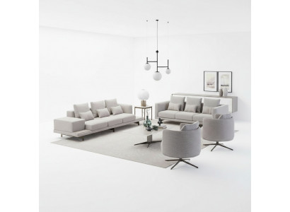 Compleet set 6-delig 2x bank van drie nieuw 2x fauteuil luxe woonkamer salontafel