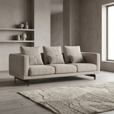 Driepersoonsbank Bank Gestoffeerde meubels Luxe Nieuw Textiel Meubels Woonkamer