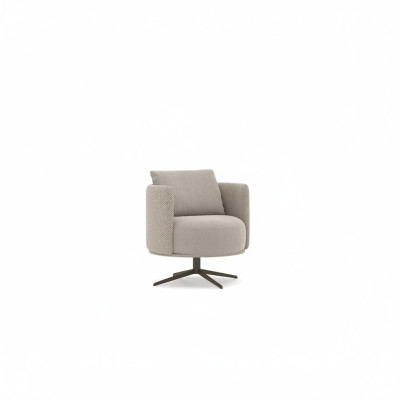 Grijze fauteuil woonkamer meubels luxe textiel gestoffeerde fauteuil inrichting