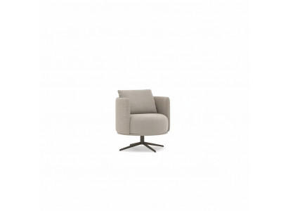 Grijze fauteuil woonkamer meubels luxe textiel gestoffeerde fauteuil inrichting