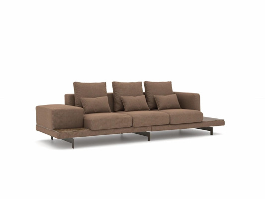 Sofa Bank Driezits Woonkamer Gestoffeerde banken Ontwerp Gestoffeerde meubels Textiel Nieuw