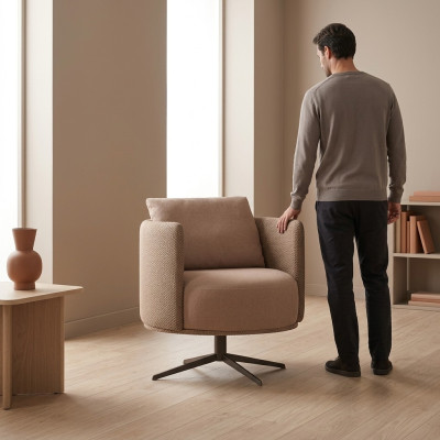 Luxe textiel fauteuil woonkamer Nieuwe meubels Design Modern Zitmeubels