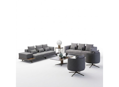 Ontwerp bankstel 2x bank 3-zits set fauteuil bank modern luxe nieuw gestoffeerd