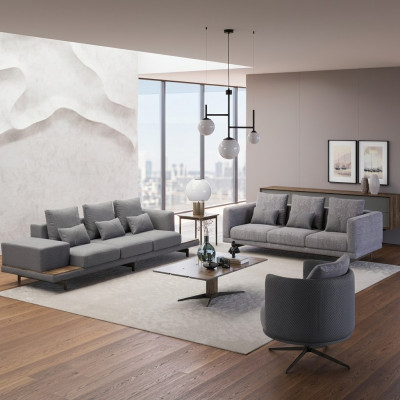 Bankstel Woonkamer Modern Set 2x Bank Driezits Bankstel Fauteuil