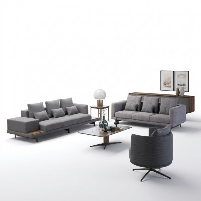 Bankstel Woonkamer Modern Set 2x Bank Driezits Bankstel Fauteuil