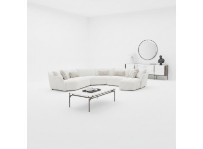 Luxe woonkamer hoekbank U-vormig set salon tafel nieuw meubilair