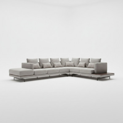 Zitbank Grijs Bank L-vorm Design Hoekbank Nieuwe Woonkamer Salontafel