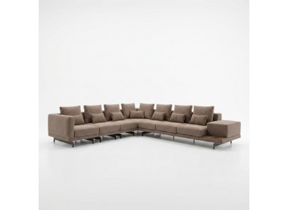 Luxe design complete bankstel L-vorm inrichting houten salontafel Nieuw