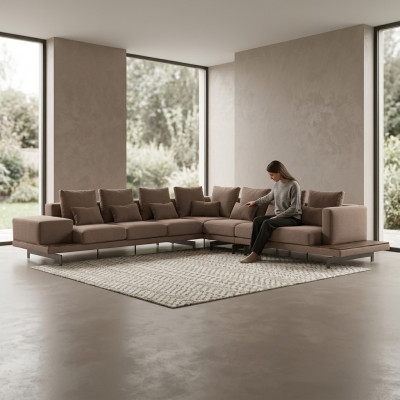 Designer set woonkamer hoekbank L-vorm meubels luxe nieuw