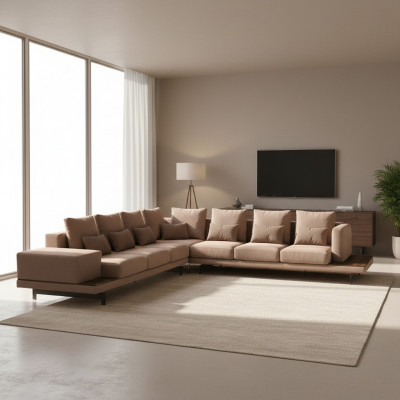 Designer set woonkamer hoekbank L-vorm meubels luxe nieuw
