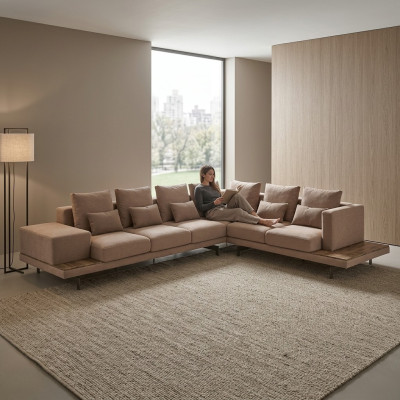 Sofa Bank L-vorm Woonkamer Meubel Set Luxe Inrichting Designer Nieuw