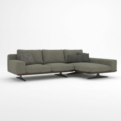 Grijze design hoekbank L-vorm Relax woonkamer bankstel Luxe Modern Meubels
