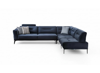 L-vormige luxe woonkamer 4-zits stoffen hoekbank modern design