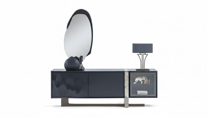 Sideboard Buffet Spiegel Eetkamer Woonkamer Modern Design 2-delig set