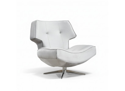 Fauteuil Wit Modern Luxe Ontwerp Woonkamer 1-Zits Textiel Materiaal