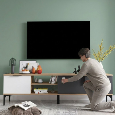 Lowboard RTV TV-stand Modern Design Rechthoekig Hout Materiaal Luxe Ontwerp