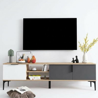 Lowboard RTV TV-stand Modern Design Rechthoekig Hout Materiaal Luxe Ontwerp