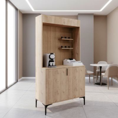 Eetkamer dressoir Sideboard Bruine kleur Modern ontwerp Koffiekast