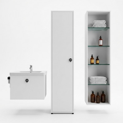 Badkamerkast Wit Kleur Modern Luxe Rechthoekig Badkast Badkamer